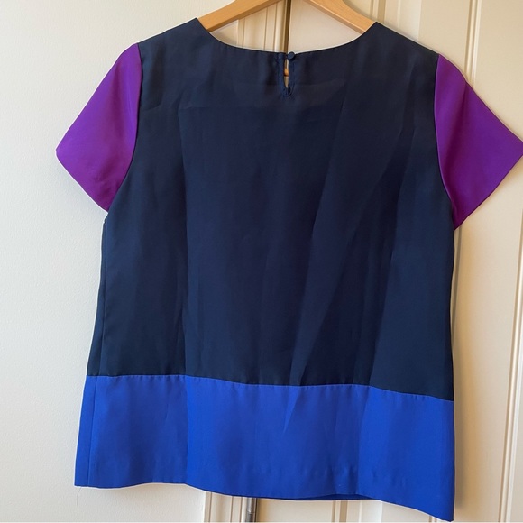 J Crew Navy Block style blouse - Size XS - Picture 2 of 5